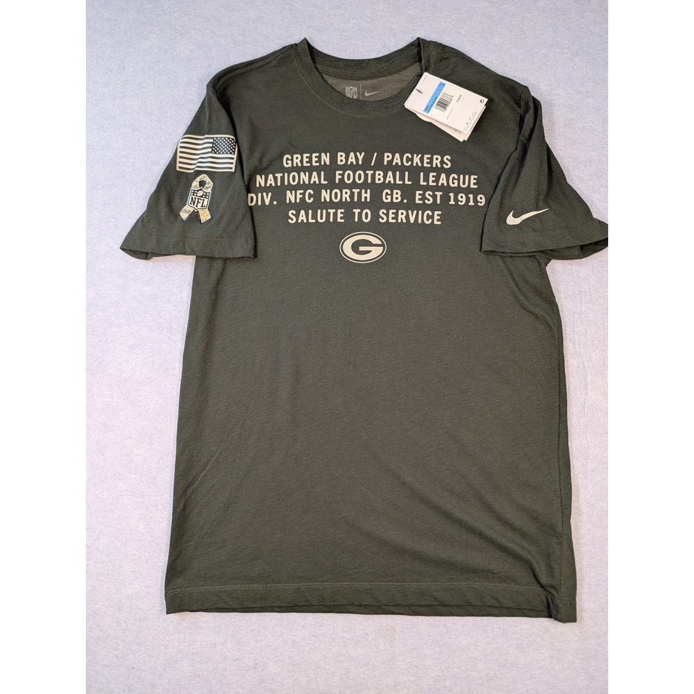 Nike Green Bay Packers T-Shirt Mens M Green Salute to Service NFL NWT